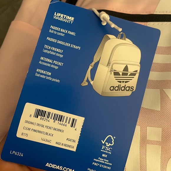 NWT Adidas pink backpack - Picture 3 of 4